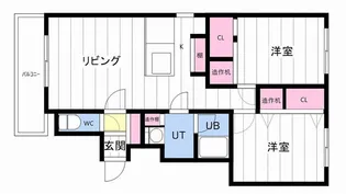 フラット佳月【402号室】の間取り