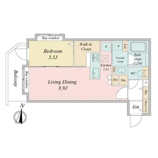 アルファスクエア北11東1【6階】の間取り