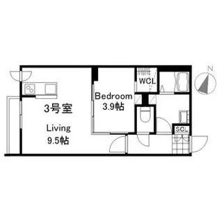 ラグランジュ元町【403号室】の間取り
