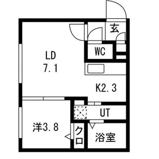 LUX FORT Ⅲ (ラグ フォート3)【3階】の間取り