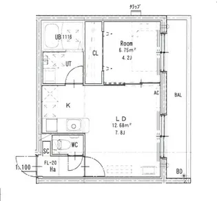 JEEK BLAU MOTOMACHI(ジークブラウ元町)【406号室】の間取り