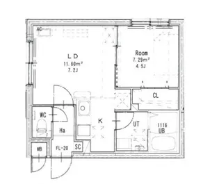 JEEK BLAU MOTOMACHI(ジークブラウ元町)【105号室】の間取り