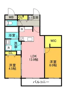 仮)北23東10MS【502号室】の間取り
