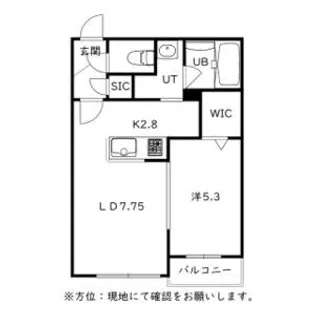 CITY SQUARE菊水(シティスクエア菊水)【0401号室】の間取り