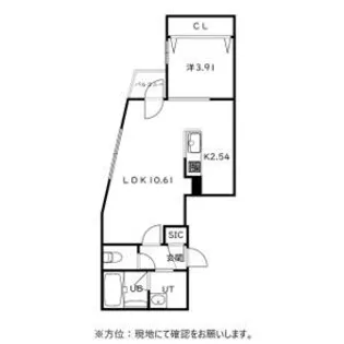 CITY SQUARE菊水(シティスクエア菊水)【0405号室】の間取り