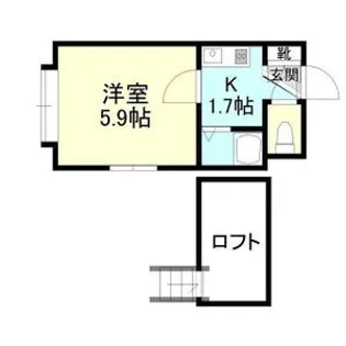 ラガール栄町【1階】の間取り