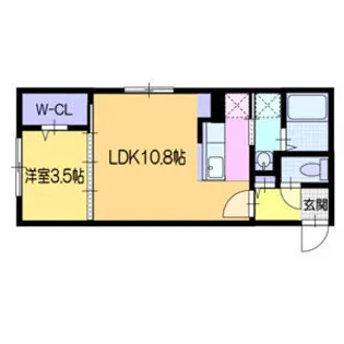 栄通12MSウエスト【205号室】の間取り