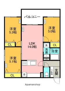 メニーズコート栄南プレミア【402号室】の間取り