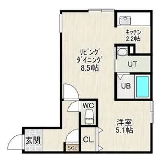 EFFORT NANGO【405号室】の間取り