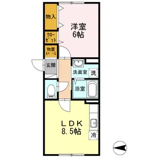セジュール麻生【103号室】の間取り