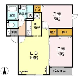 カサ ロッサ【2階】の間取り
