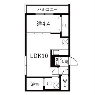 ASTER FLAX ASABU(アステール フラックス アサブ【401号室】の間取り