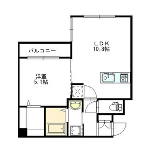 ESTOR TSUKISAMU【102号室】の間取り