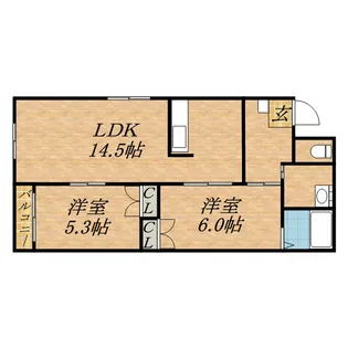 ヴィエルジュ北8条【305号室】の間取り