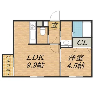 グランディールN15【4階】の間取り