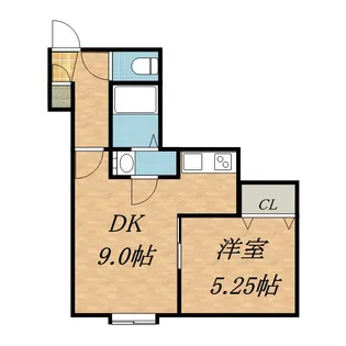 オルセット【105号室】の間取り