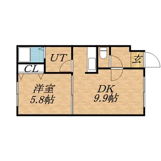 ウイング北14条【1階】の間取り