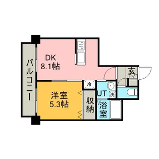 クラッセ北大前【2階】の間取り