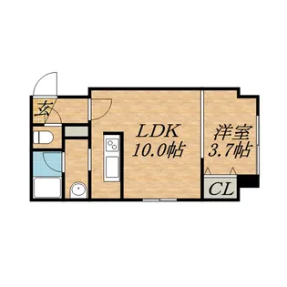 コートS&R【407号室】の間取り
