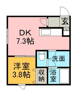 トレジャーキャッスル伍番館【2階】の間取り