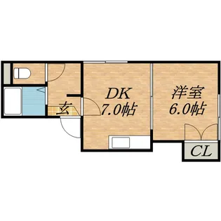 プログレスコート六番館【205号室】の間取り