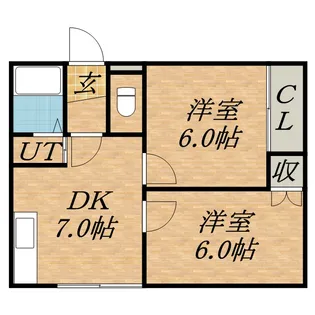 ビッグバーンズマンション伏古Ⅲ【0402号室】の間取り