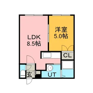 ラシード北大前【303号室】の間取り