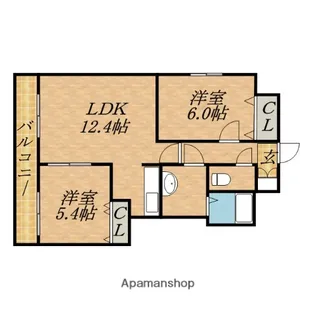ルラシオン北7条【1205号室】の間取り