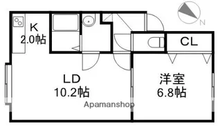 クレールピエス【101号室】の間取り