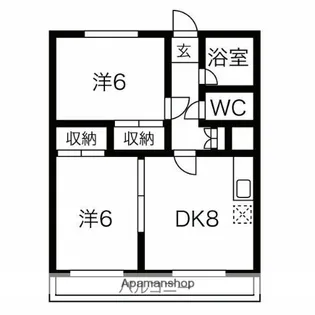 プレイス清田【103号室】の間取り