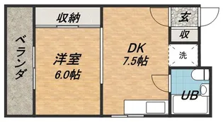 ハイツビバリーヒルズ【405号室】の間取り