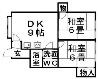 グランドパークマンション【202号室】の間取り