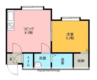 リバーサイド大曲【202号室】の間取り