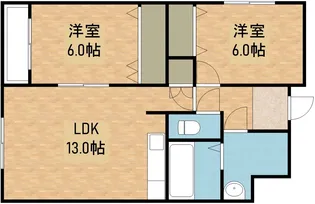 フェリーク大曲【1階】の間取り