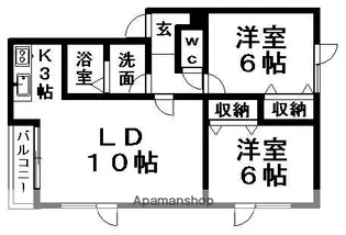 アイリス【203号室】の間取り