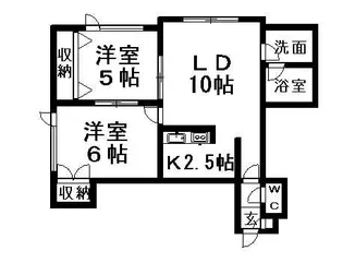 ツインコートプラスティ【102号室】の間取り