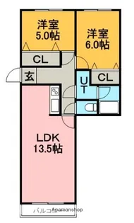 KDマンションⅠ【1階】の間取り