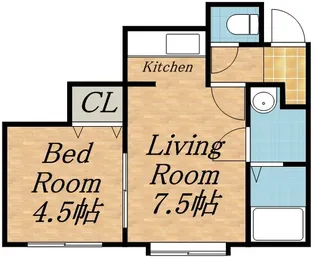 サクセス美園【203号室】の間取り