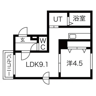 北海道札幌市豊平区福住一条1丁目【マンション】の間取り