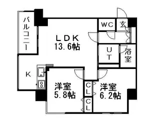カサトレスベレーザ【5階】の間取り