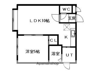 メゾンクク【202号室】の間取り
