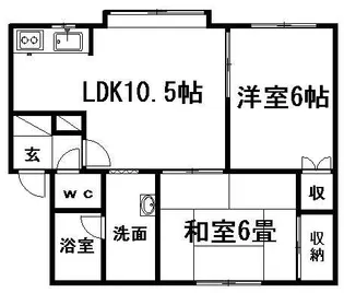 グリーンヒルB【201号室】の間取り