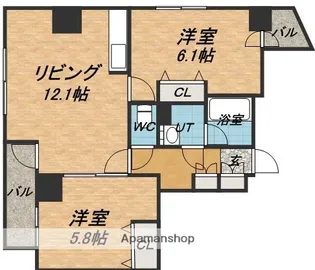 パルテール【4階】の間取り