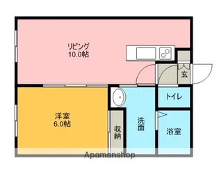 1LDKの間取り画像