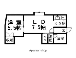 ハイツミルキーウェイ【203号室】の間取り