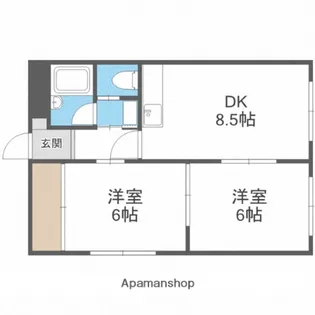 北海道札幌市豊平区豊平六条5丁目【マンション】の間取り