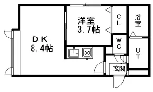 北海道札幌市豊平区月寒東二条5丁目【アパート】の間取り
