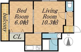 BEST PLACE Y・Y【305号室】の間取り