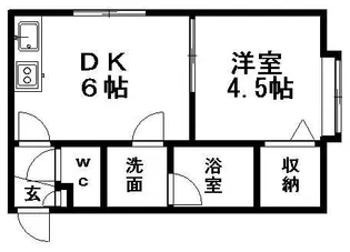 シルフ月寒【303号室】の間取り