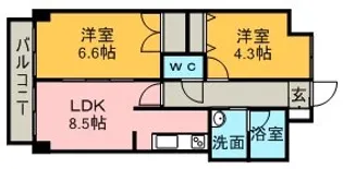 ガーデンハウス清田通り【5階】の間取り